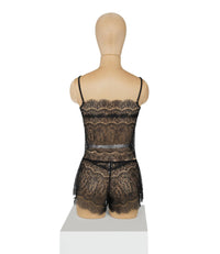 GD Polyester Lingeries Scarlet Lace Camisole and Short Set Floral Lace Nightwear for Women Nightdress for Ladies & Girls