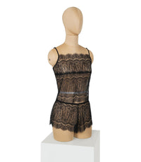 GD Polyester Lingeries Scarlet Lace Camisole and Short Set Floral Lace Nightwear for Women Nightdress for Ladies & Girls